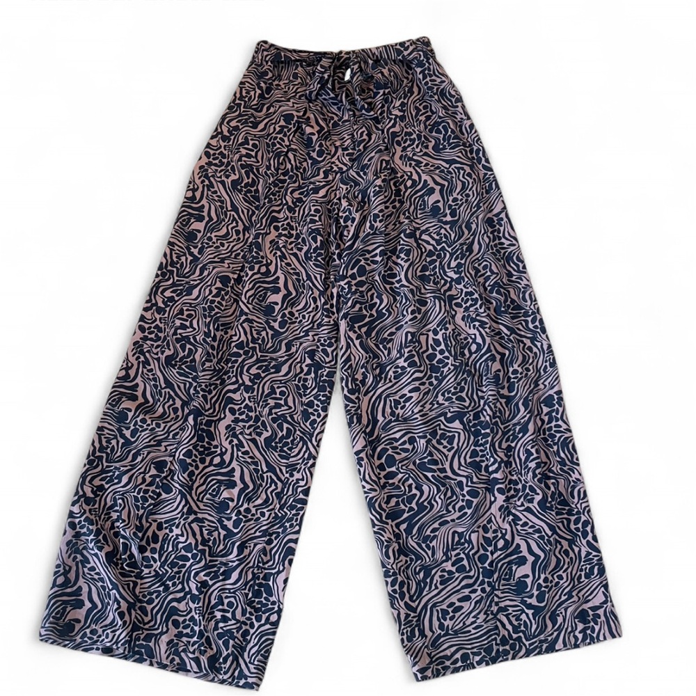 Johnny Was Animal Print Pants in Black and Brown